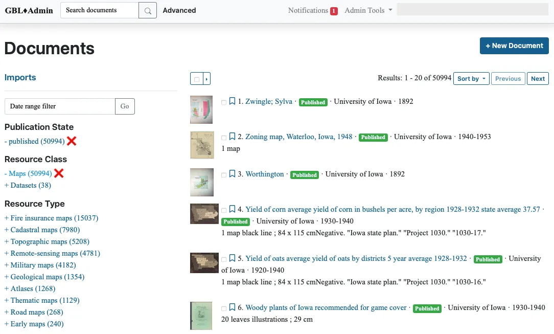 GBL Admin screenshot