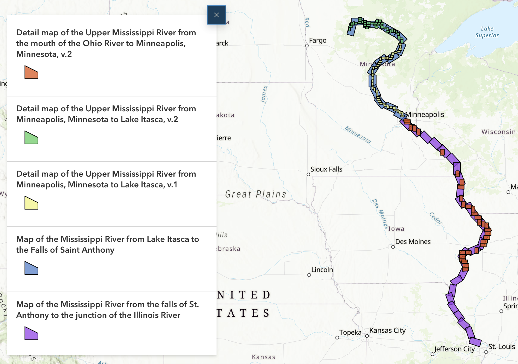 StoryMap displaying all five OpenIndexMaps